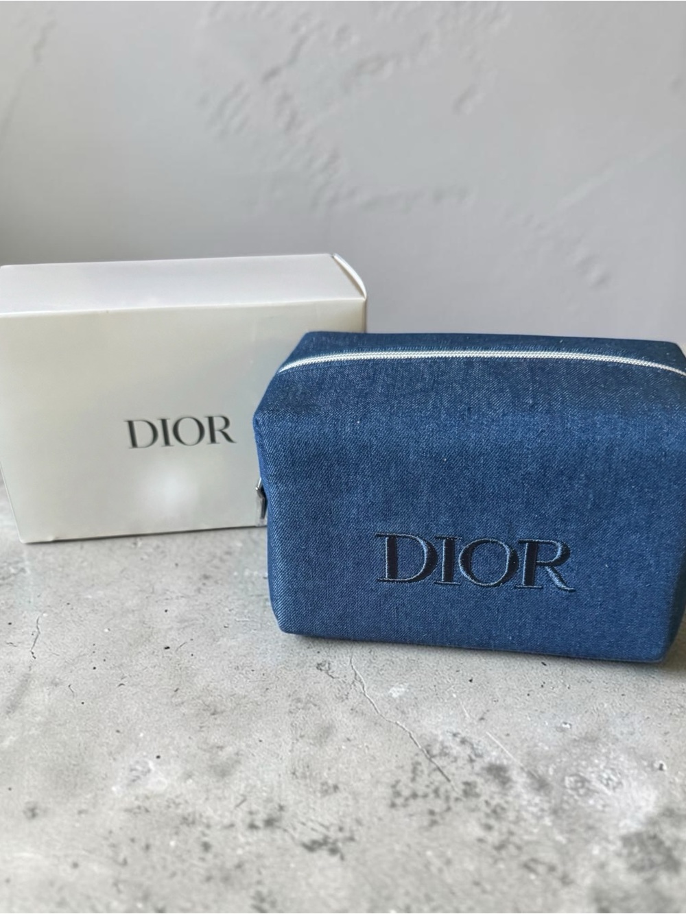 Limited Edition Christian Dior Denim Makeup Pouch NIB GWP